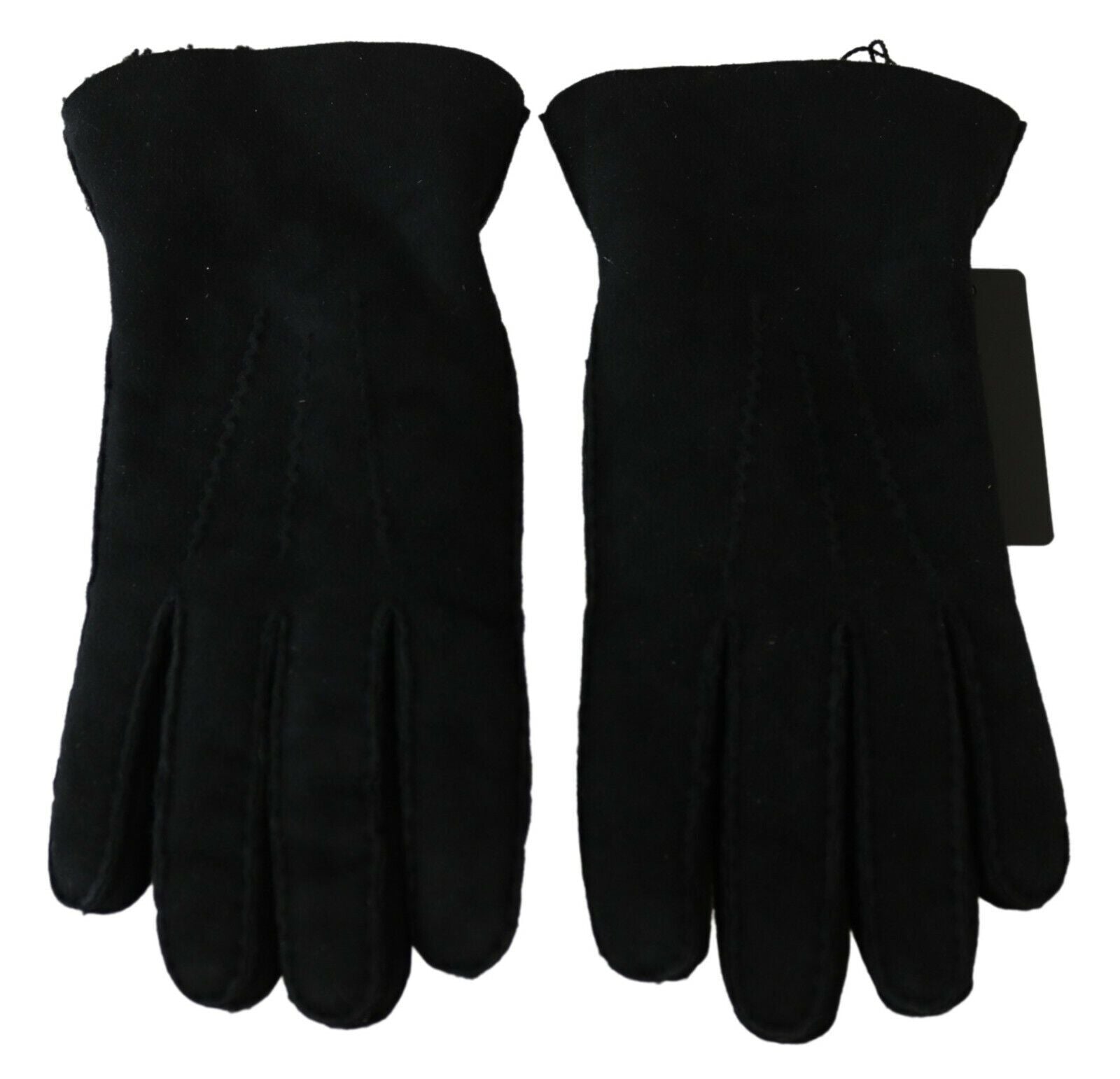 Dolce &amp; Gabbana Gants de motard élégants en cuir noir