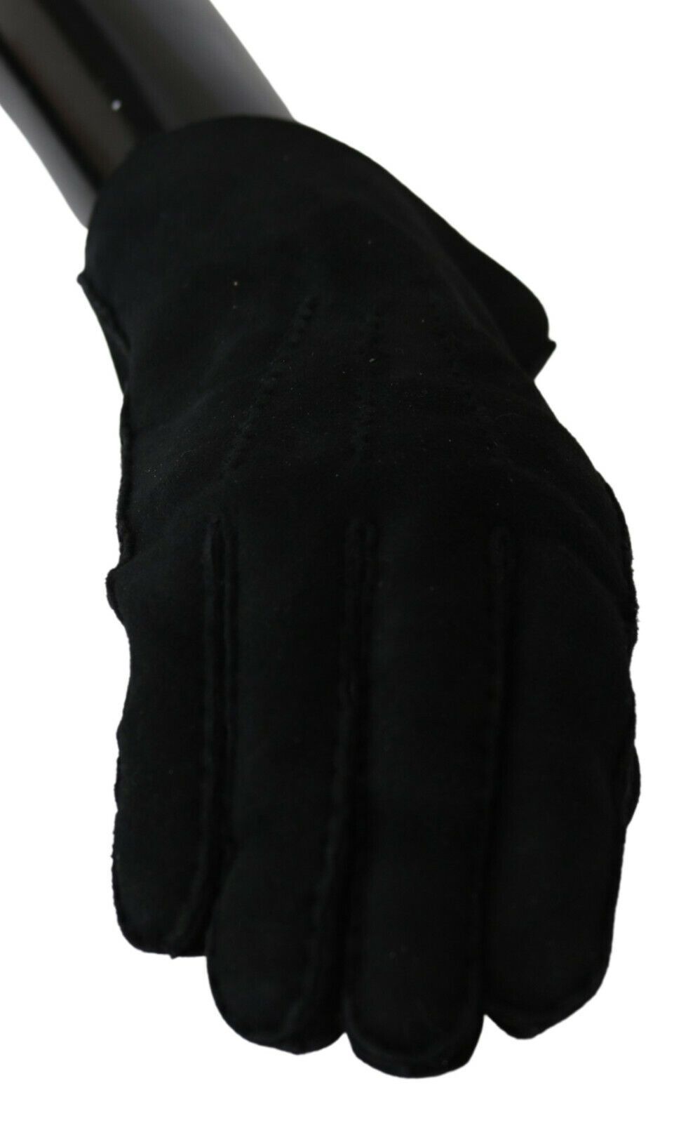 Dolce &amp; Gabbana Gants de motard élégants en cuir noir