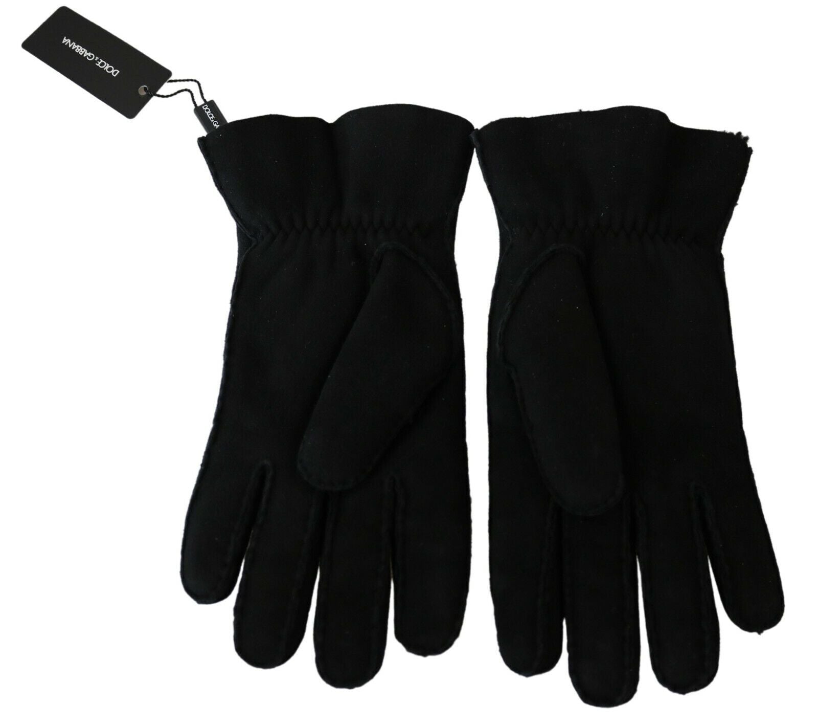 Dolce &amp; Gabbana Gants de motard élégants en cuir noir