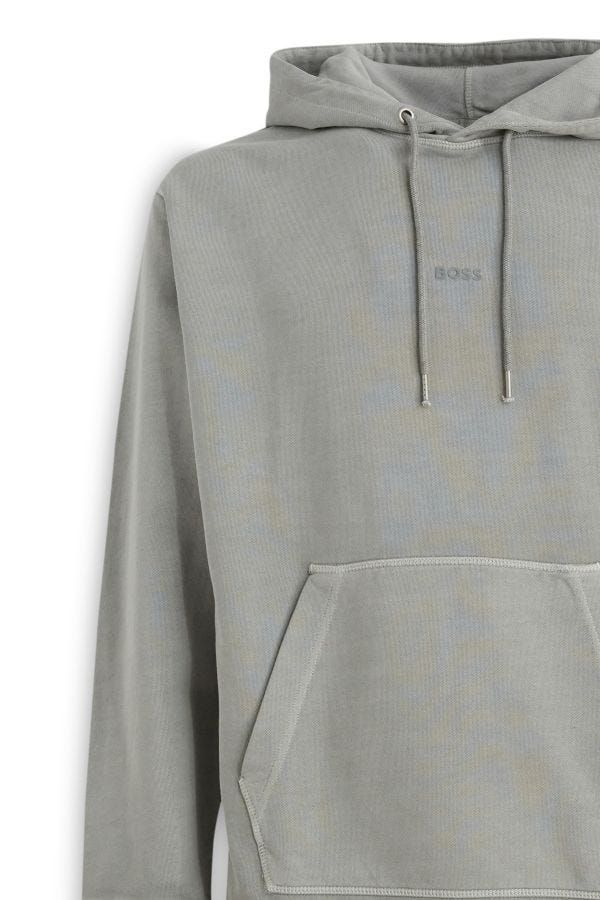 Hugo Boss Sweat-shirt à capuche en coton gris élégant