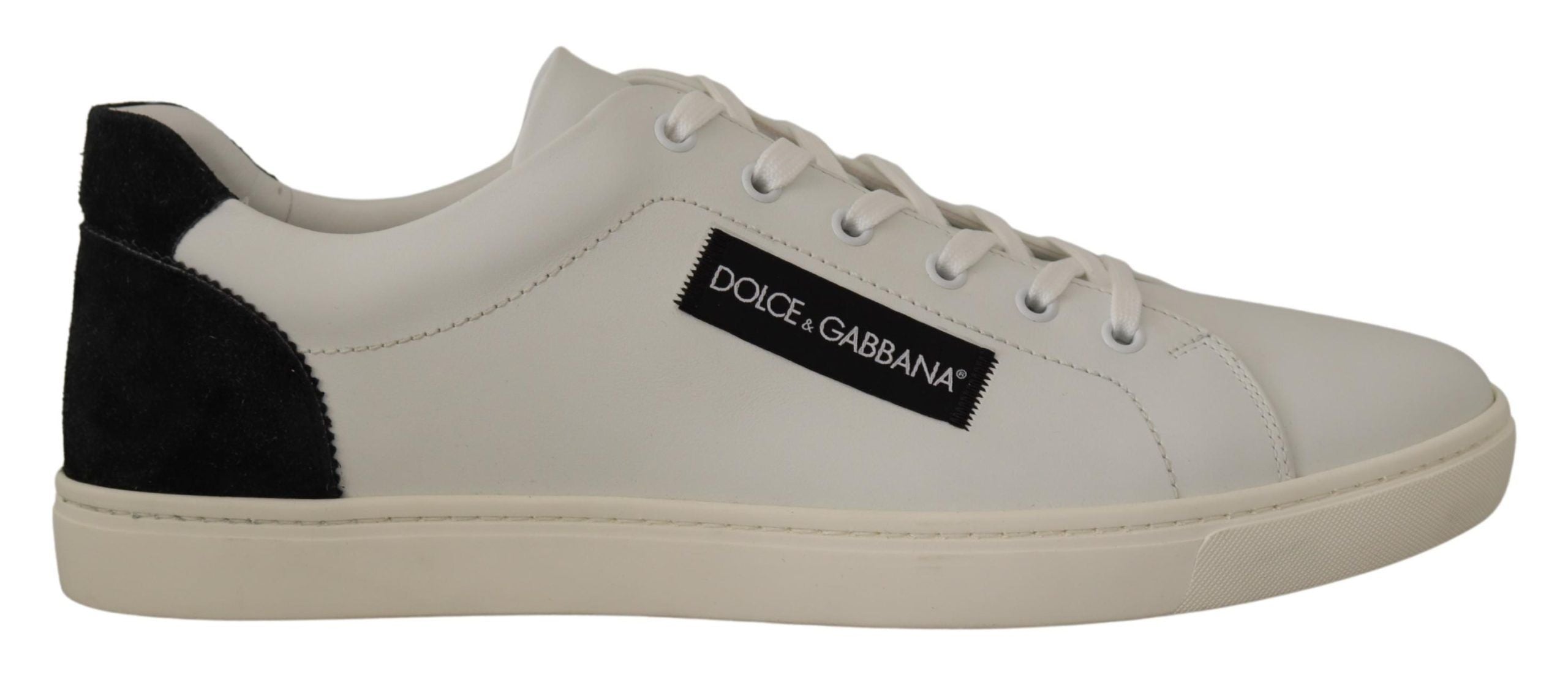 Dolce &amp; Gabbana Baskets basses élégantes en cuir blanc