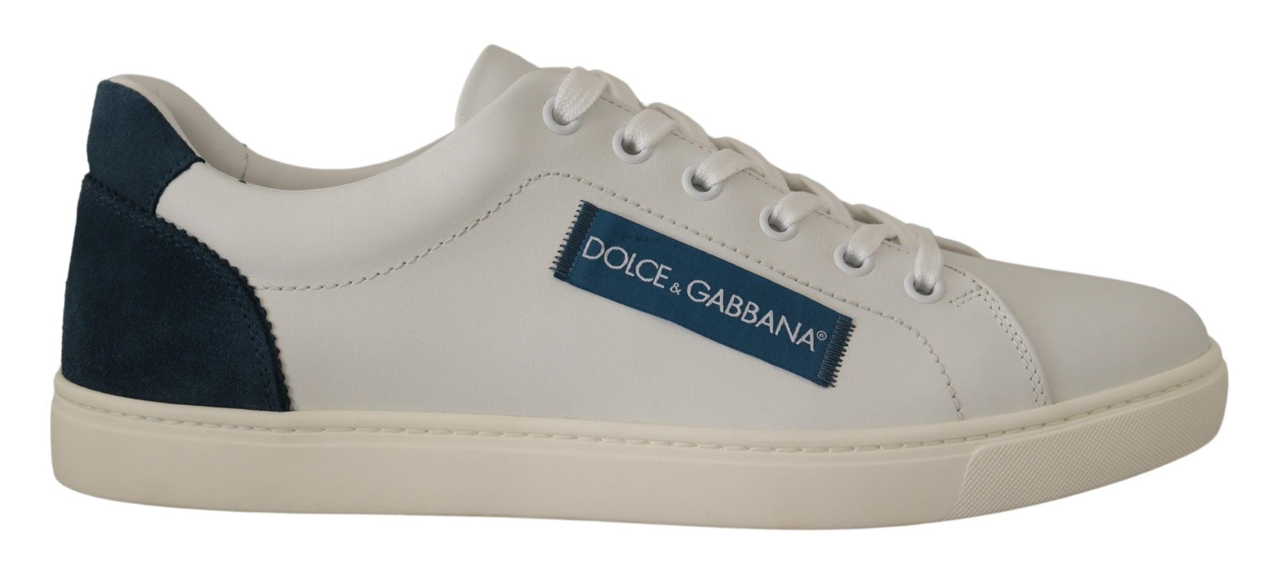 Dolce &amp; Gabbana Chic Baskets basses en cuir blanc