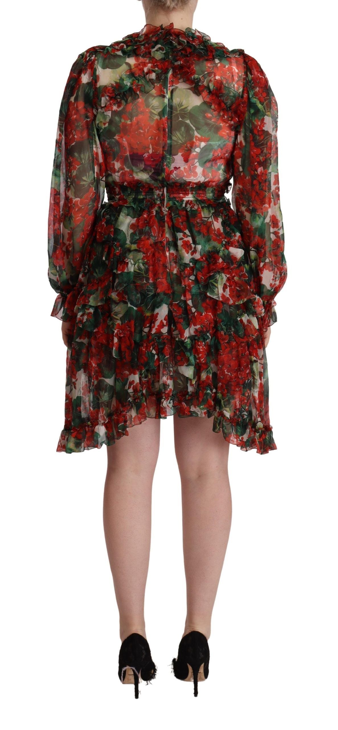 Dolce &amp; Gabbana Mini-robe hauteur genou en soie florale