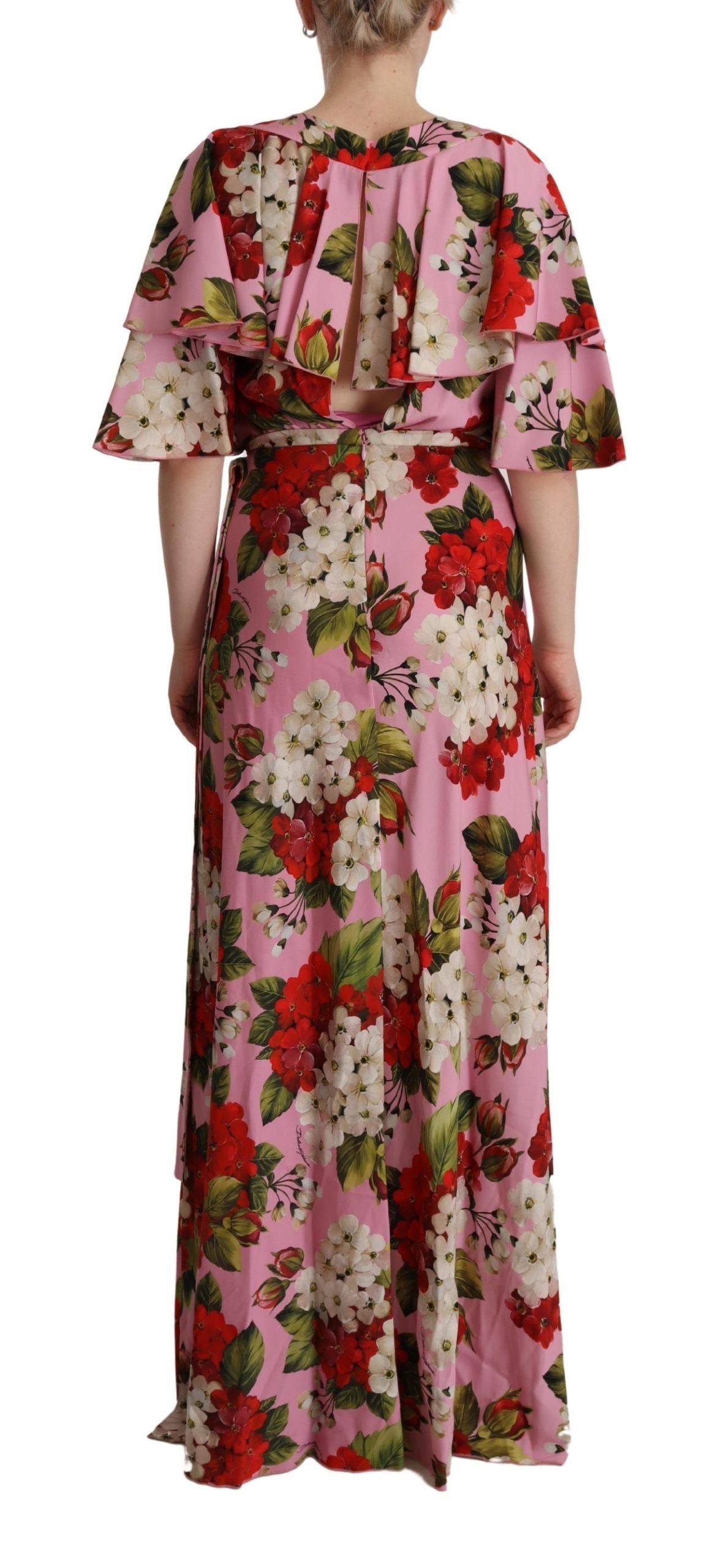 Dolce &amp; Gabbana Robe longue en soie florale enchanteresse