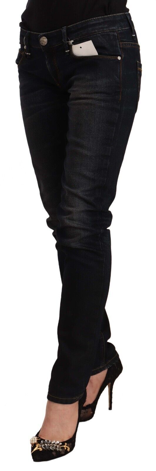 Acht Chic Black Washed Skinny Jeans for Her