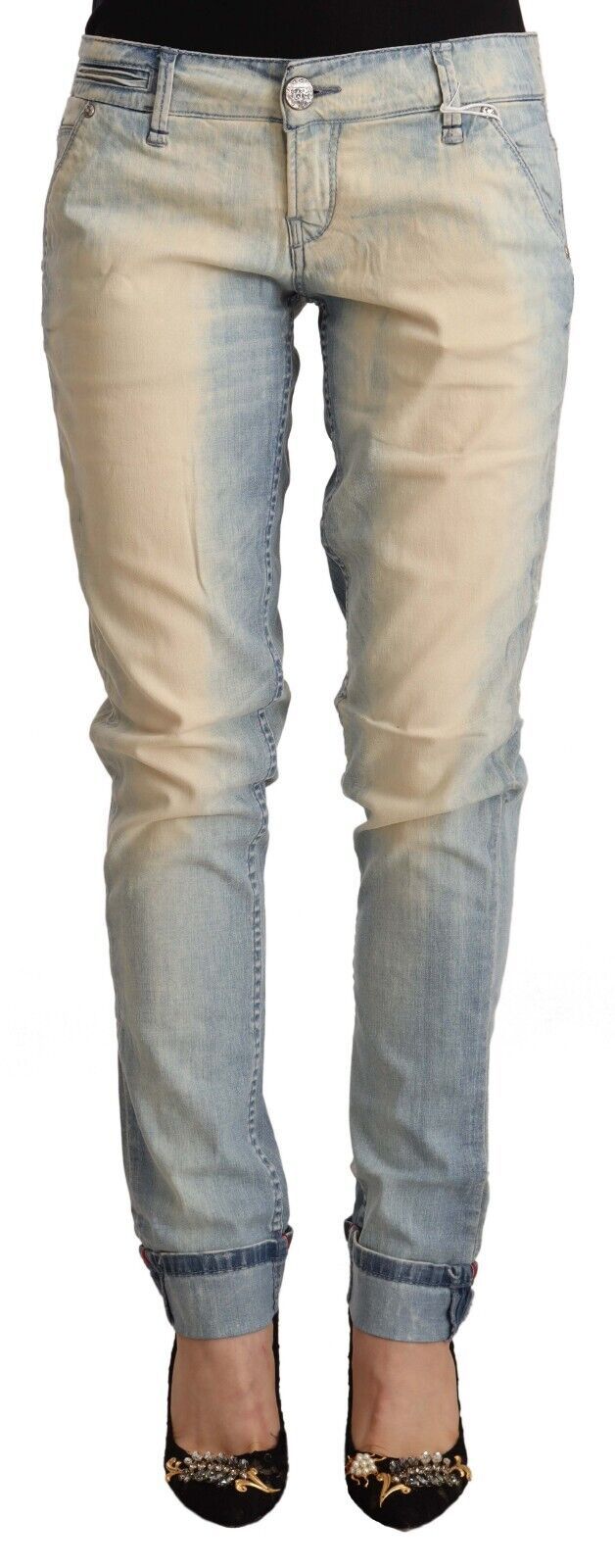 Jean skinny en coton bleu clair Acht Chic