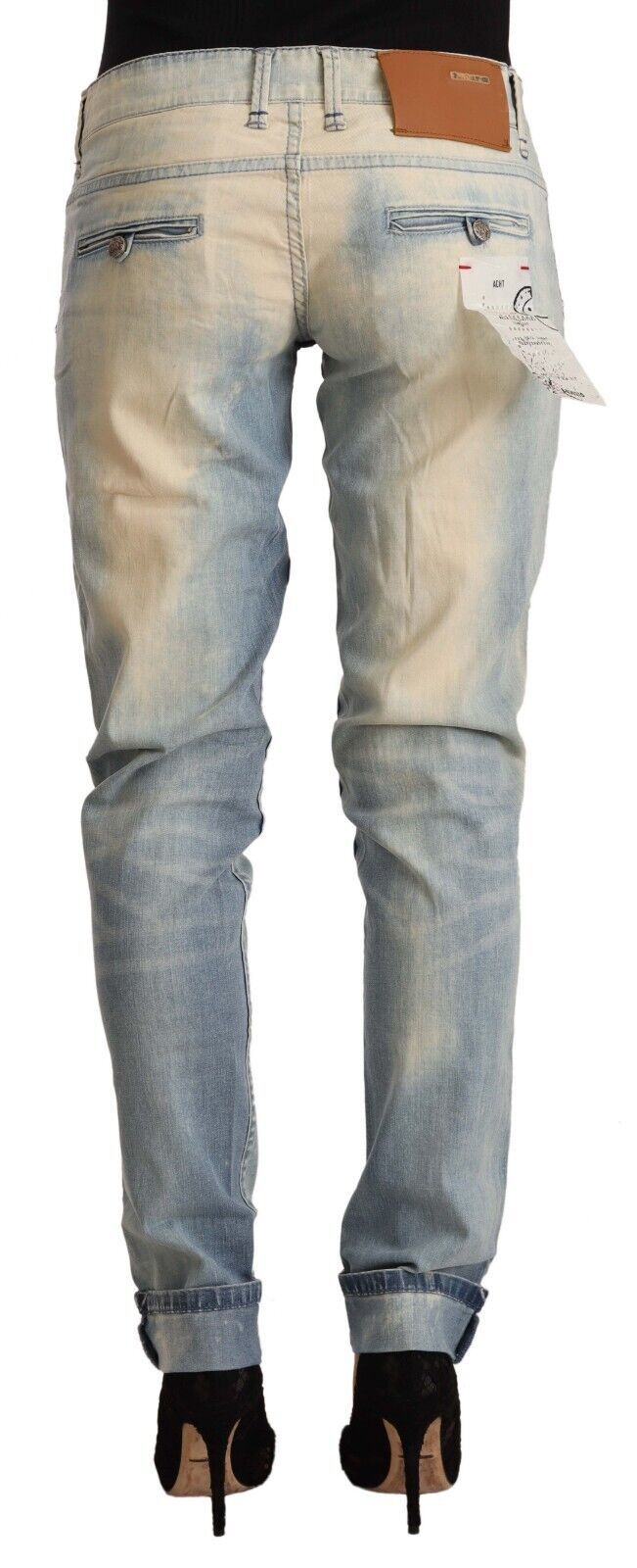 Jean skinny en coton bleu clair Acht Chic