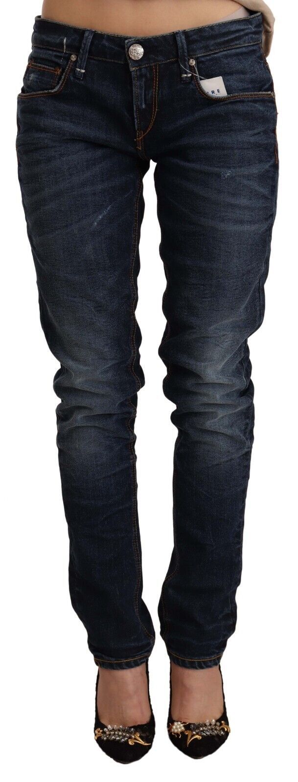 Acht Chic Slim Fit Taille Basse Denim Skinny