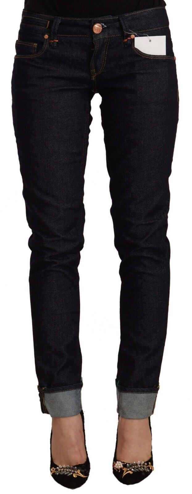 Jean skinny noir taille basse Acht Chic