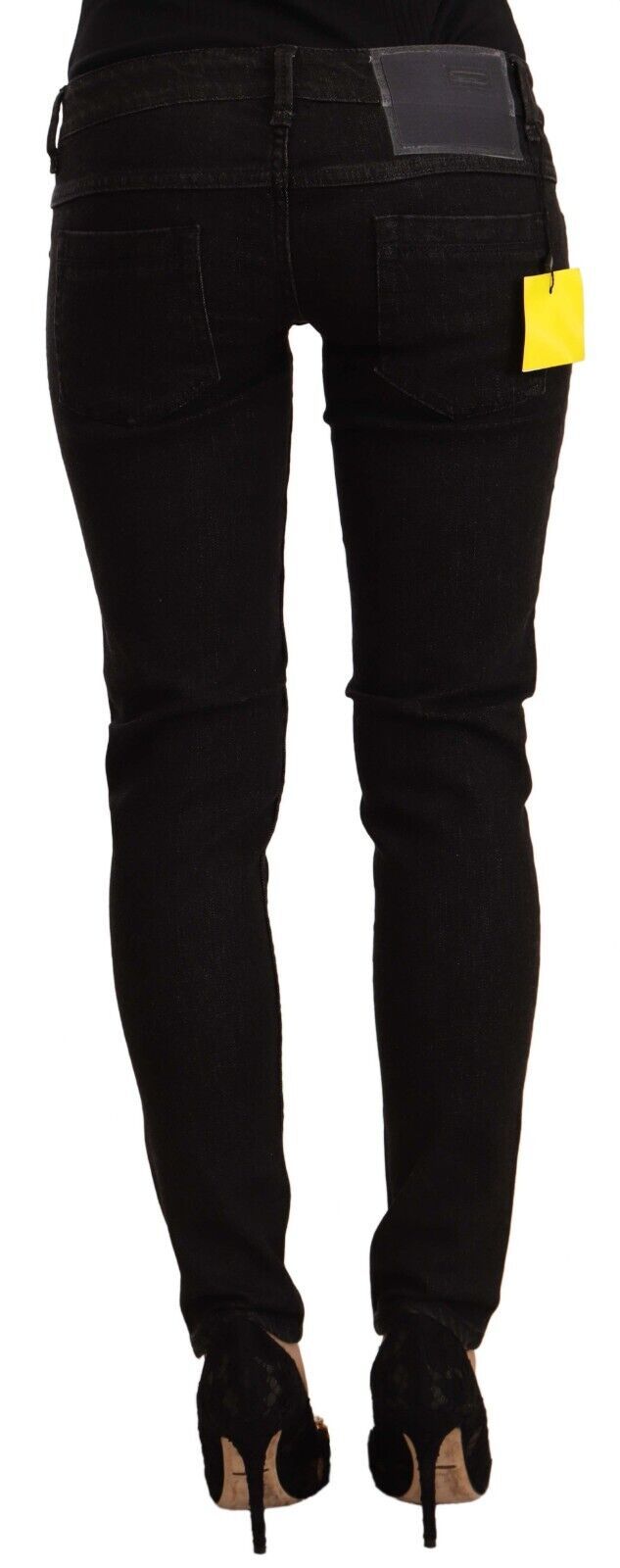 Jean noir taille basse Acht Sleek Skinny