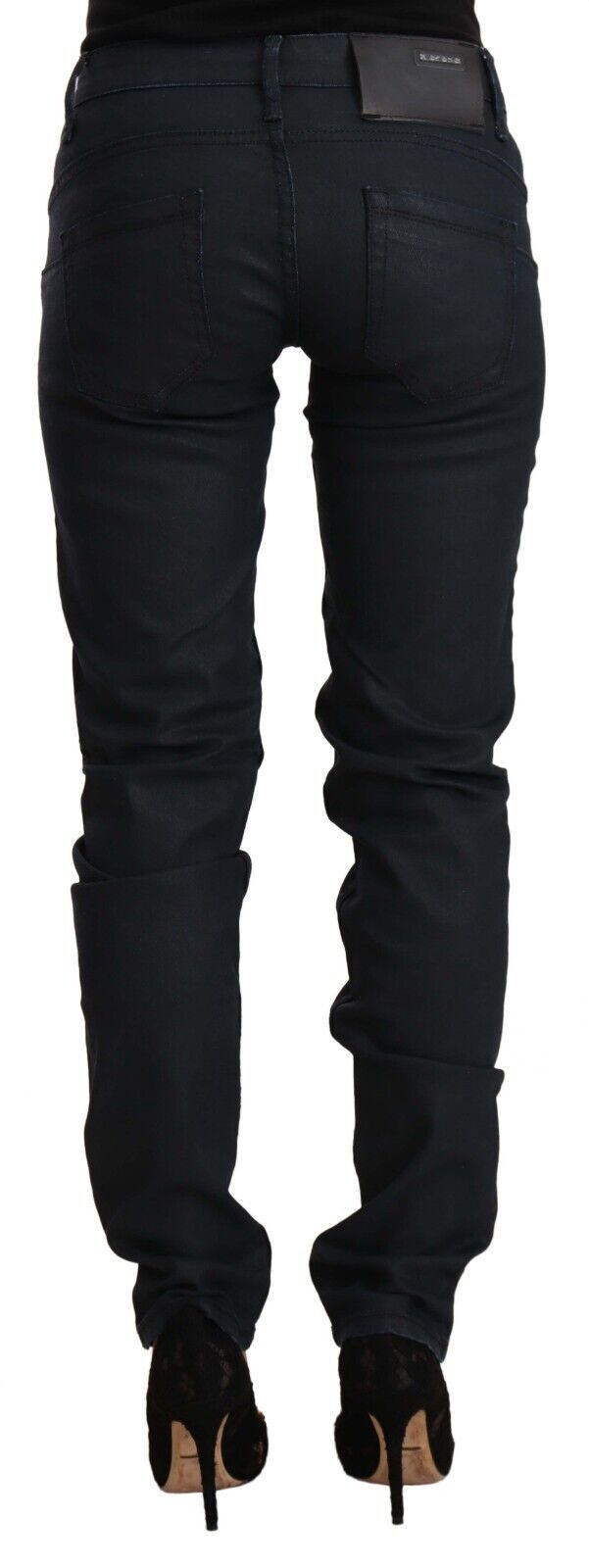 Acht Chic Taille Basse Skinny Denim Noir