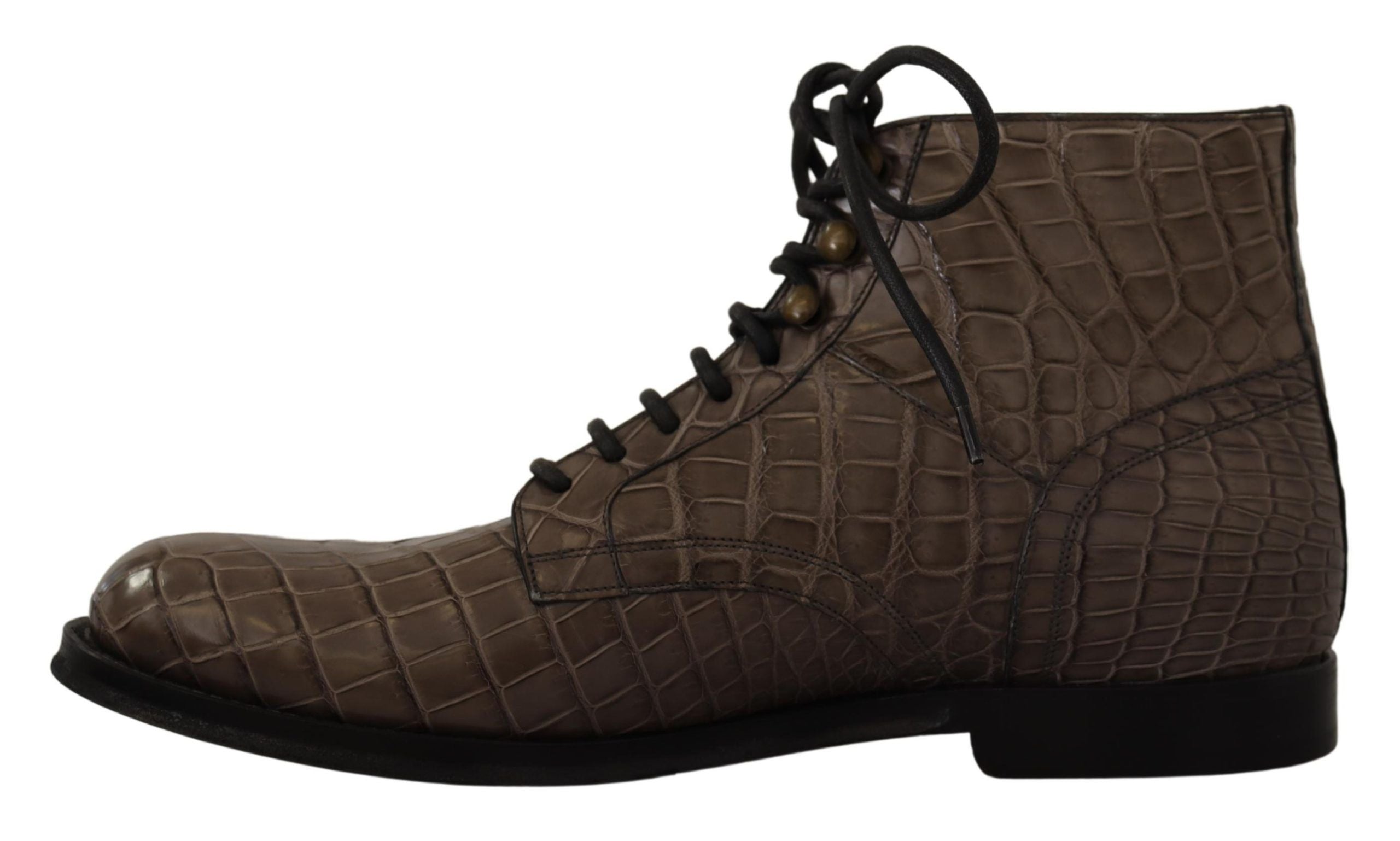 Dolce &amp; Gabbana élégantes bottes richelieu derby en crocodile