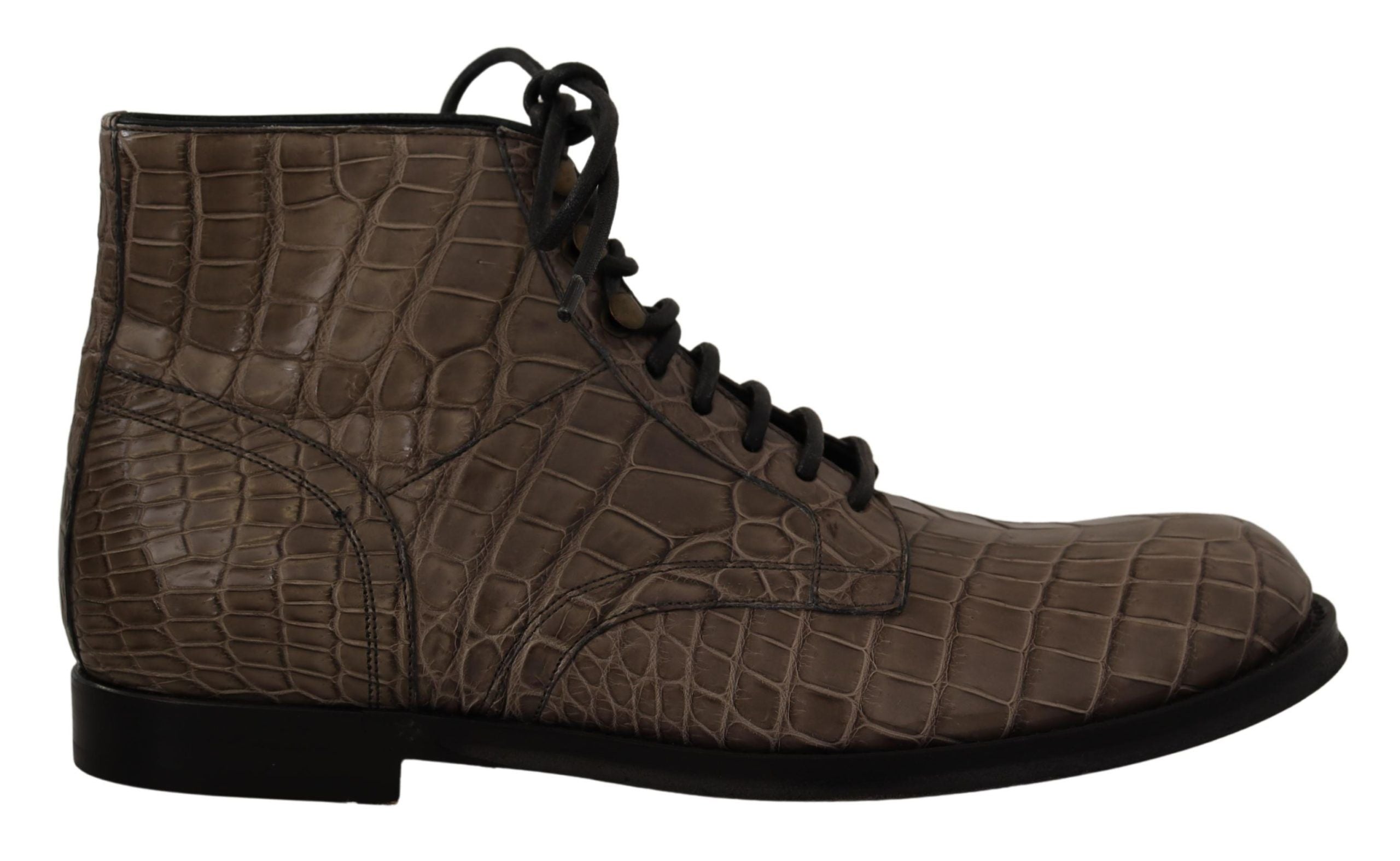 Dolce &amp; Gabbana élégantes bottes richelieu derby en crocodile