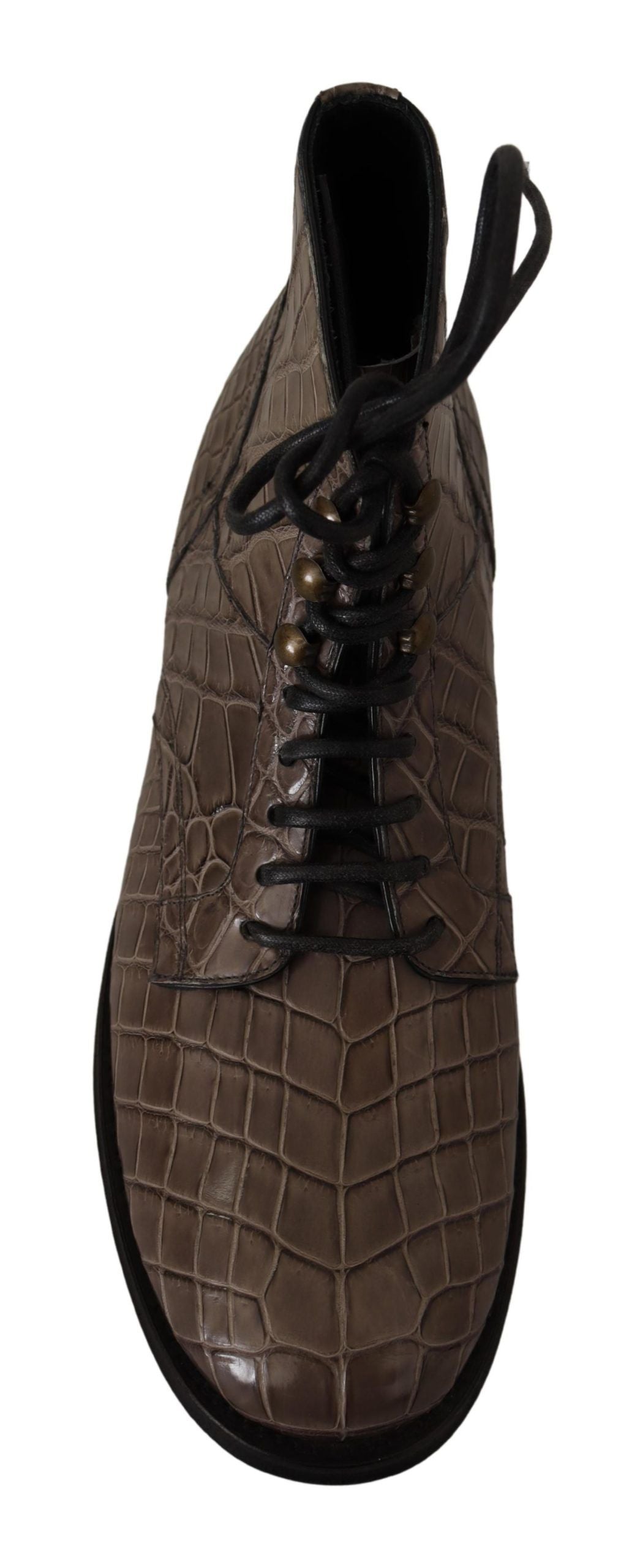 Dolce &amp; Gabbana élégantes bottes richelieu derby en crocodile