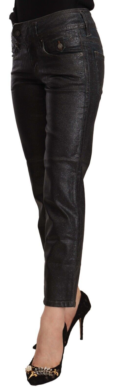 John Galliano Chic Pantalon court pailleté noir