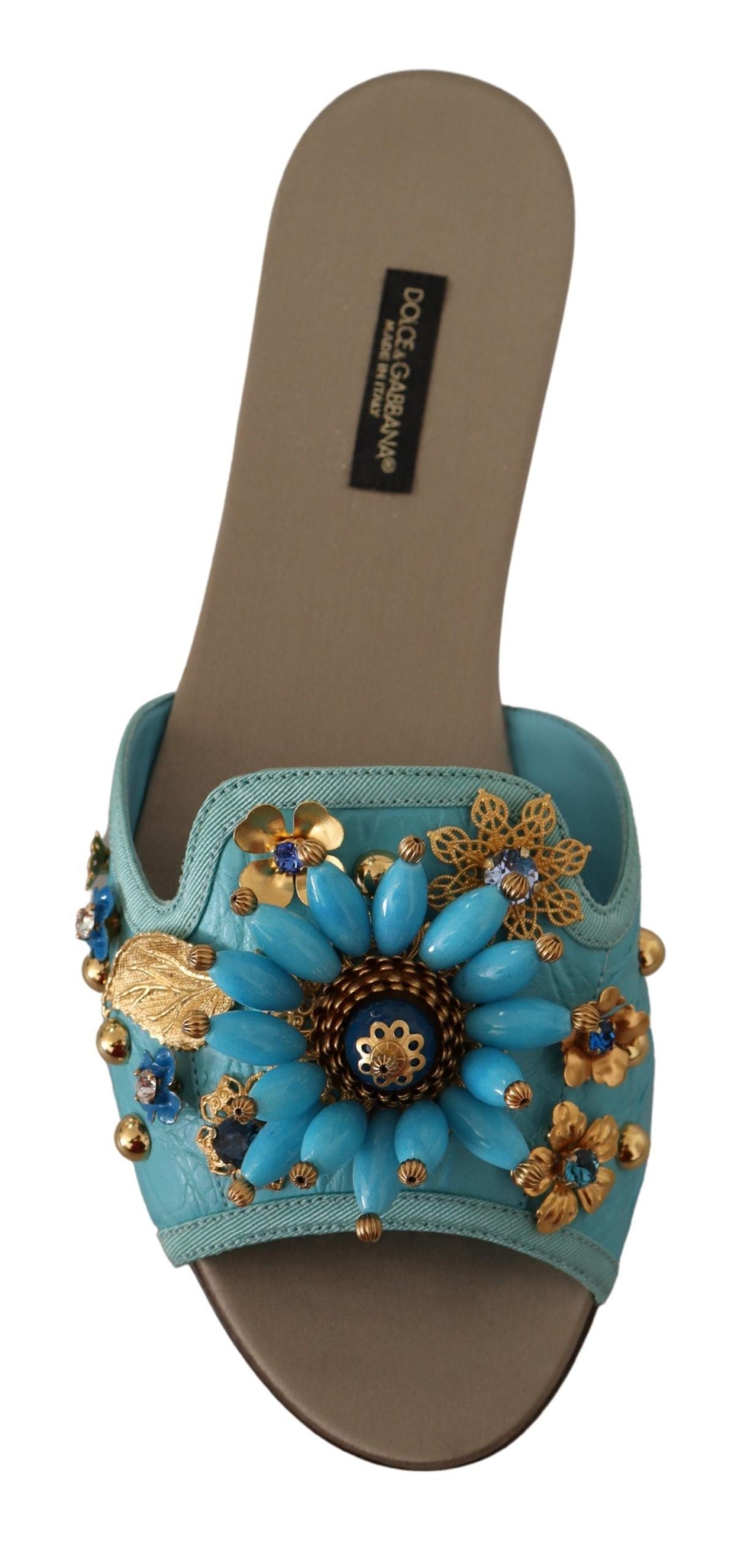 Dolce &amp; Gabbana Exquises sandales en cuir exotique ornées de cristaux