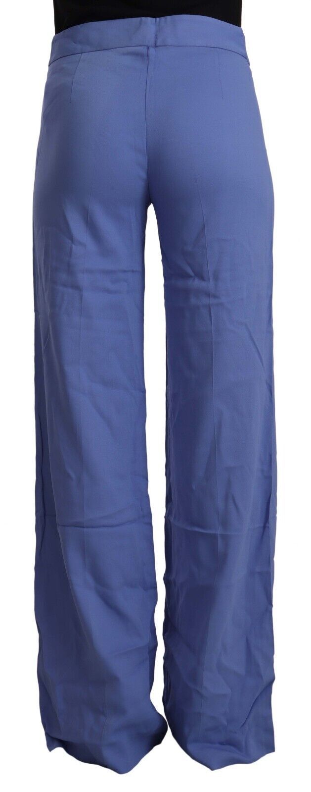 PAROSH Pantalon Chic Large Taille Haute Bleu