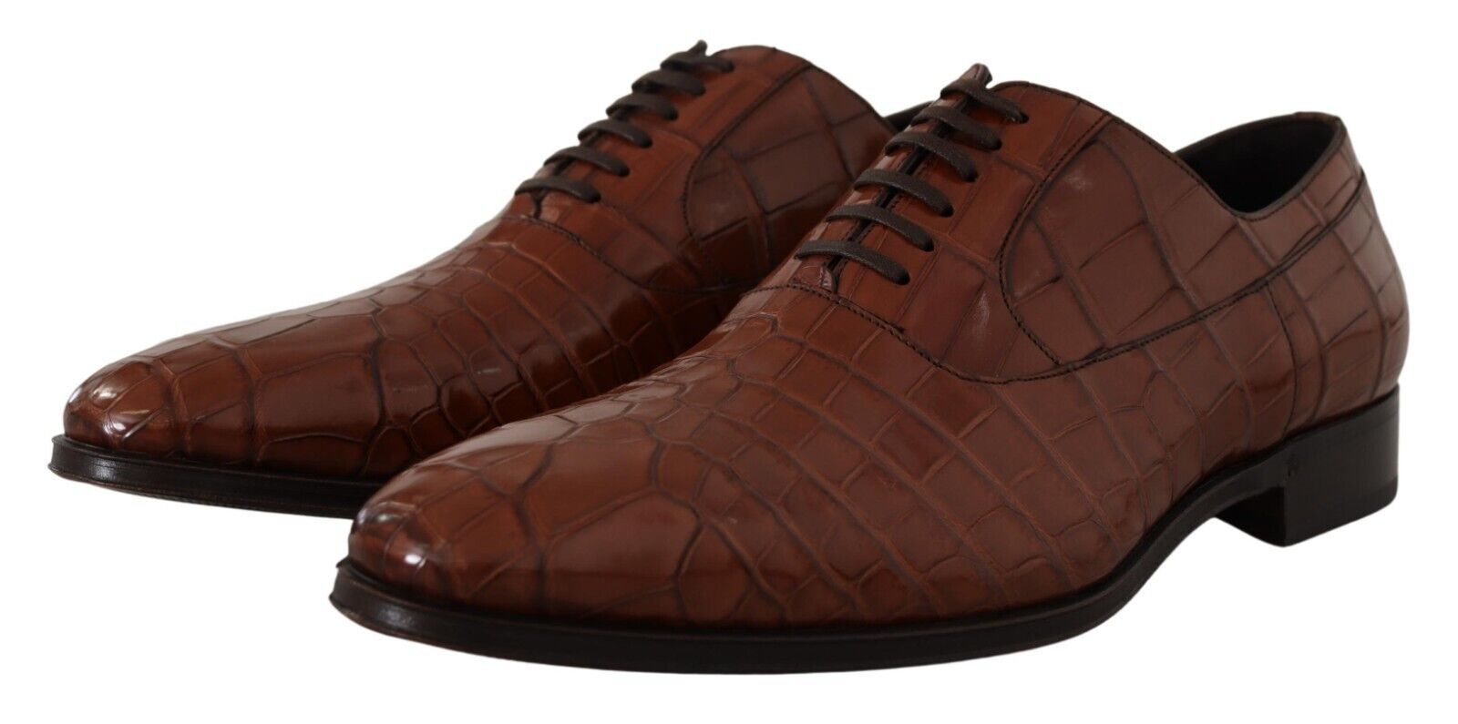 Dolce &amp; Gabbana élégantes chaussures formelles en cuir de crocodile exotique