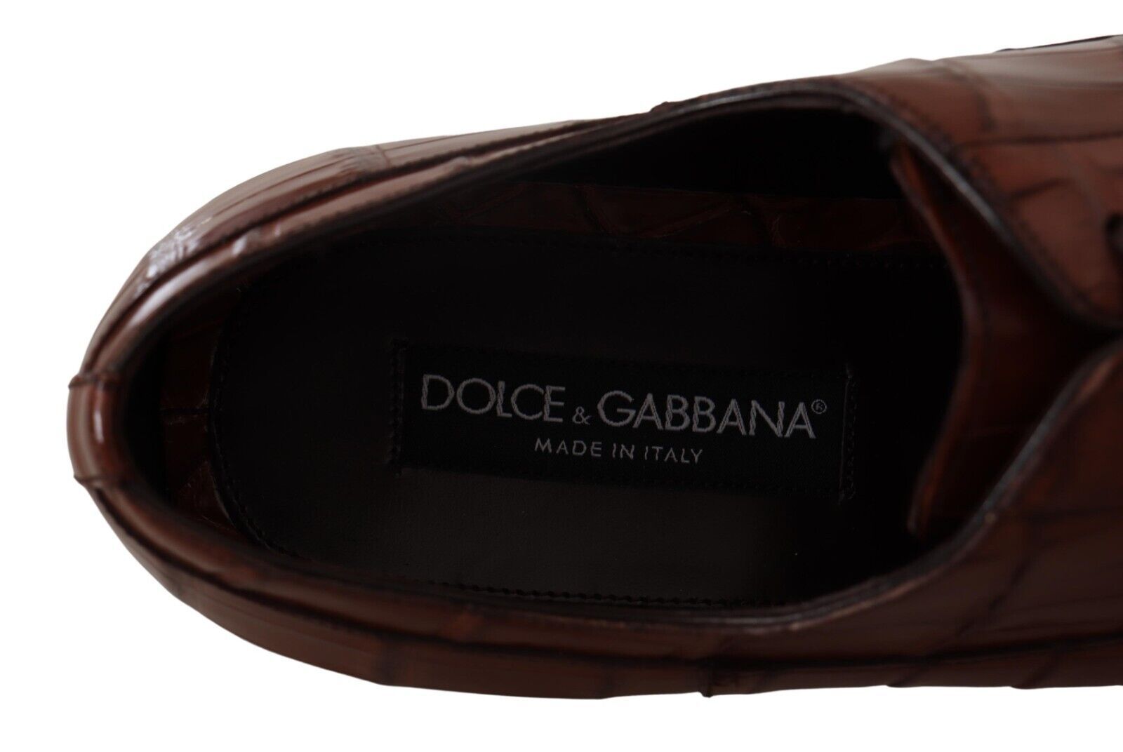 Dolce &amp; Gabbana élégantes chaussures formelles en cuir de crocodile exotique