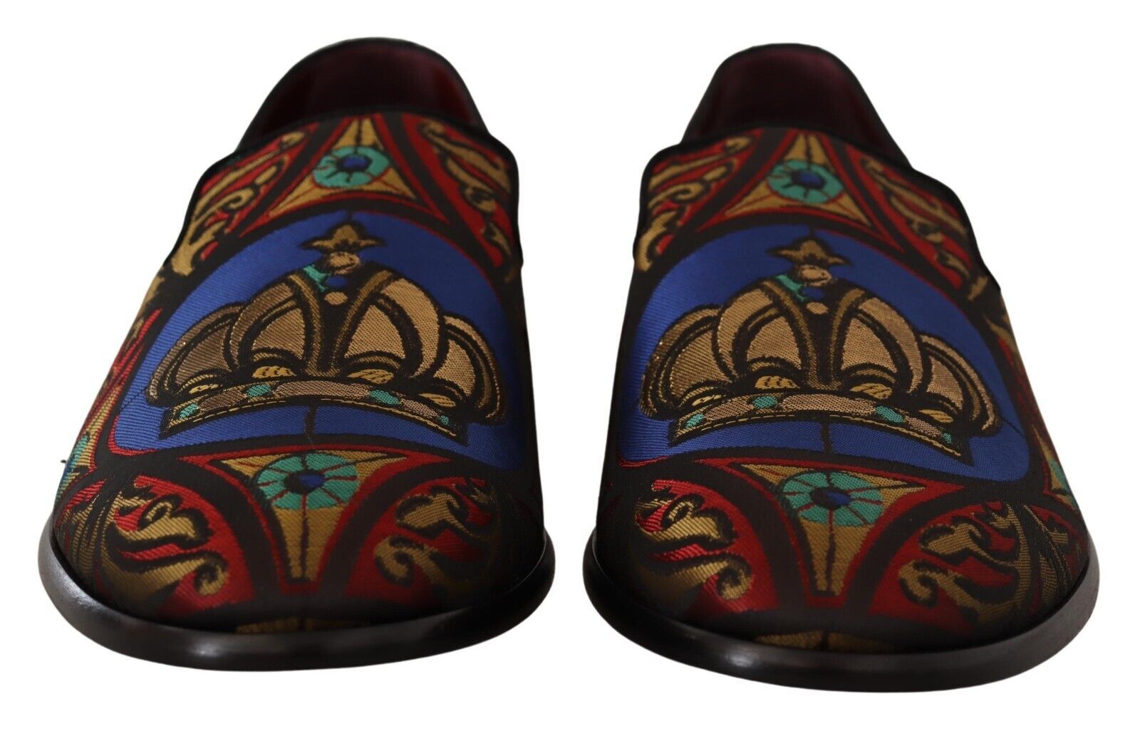 Dolce &amp; Gabbana Chaussons mocassins à enfiler en jacquard multicolore