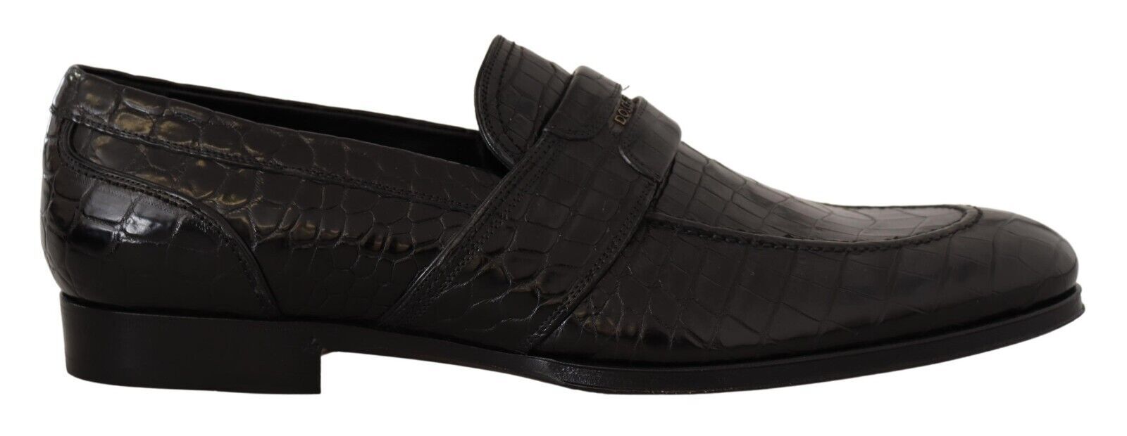 Dolce &amp; Gabbana Mocassins élégants en cuir de crocodile