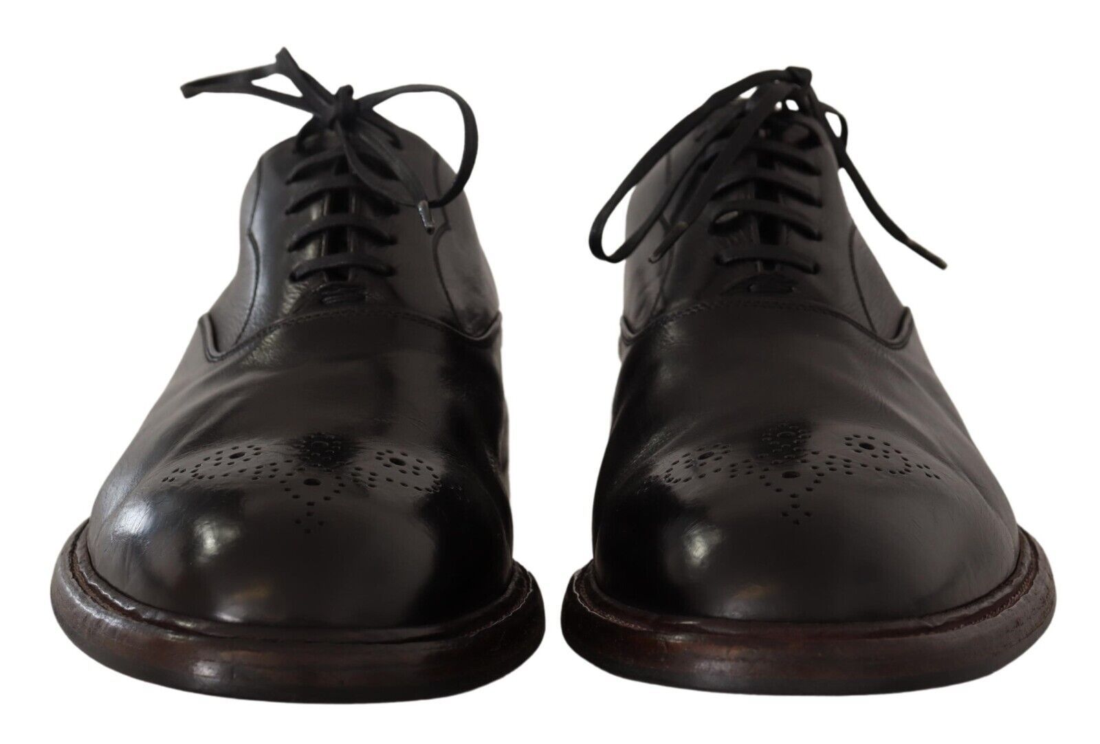 Dolce &amp; Gabbana Élégantes chaussures formelles Derby en cuir noir