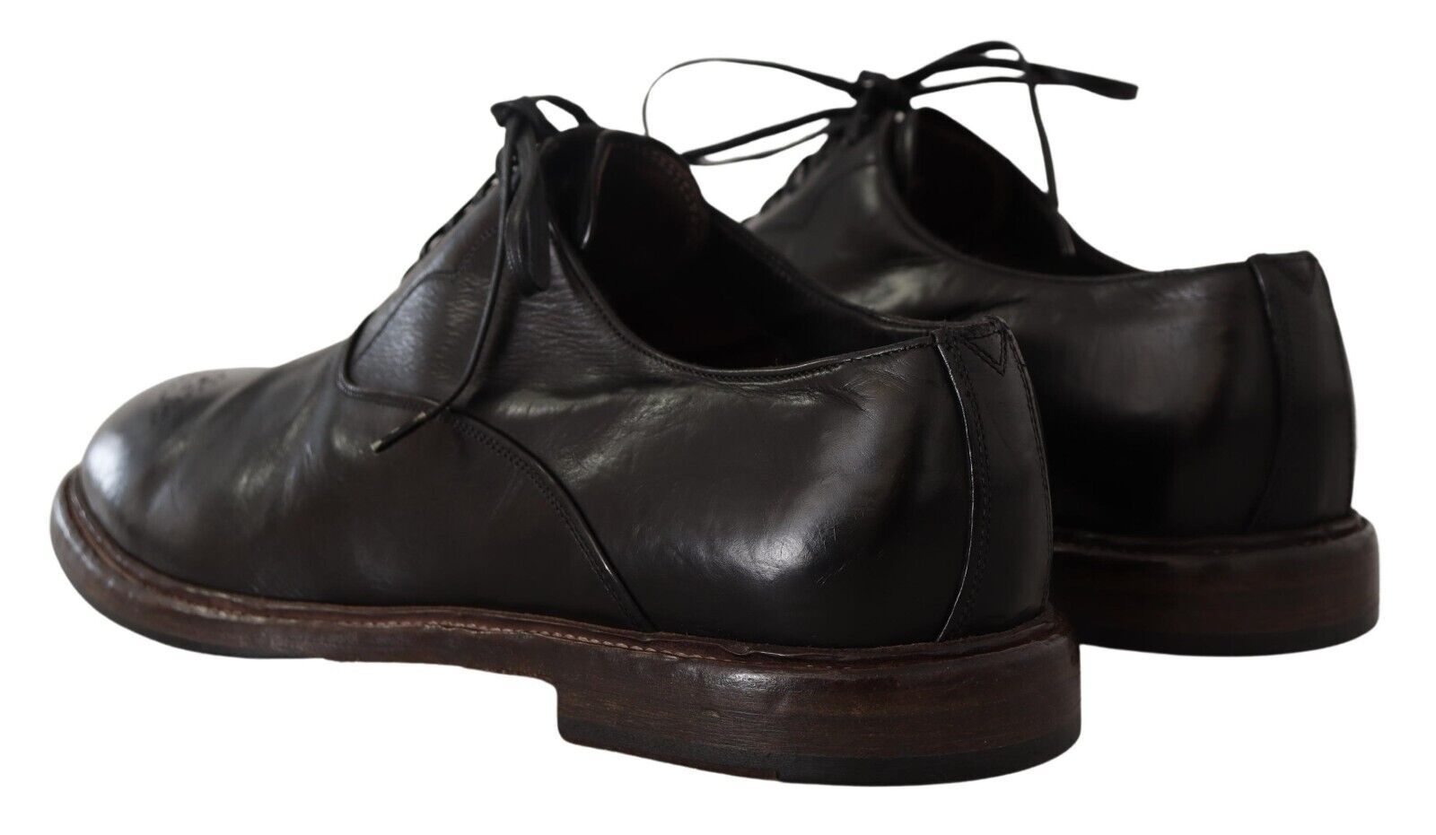 Dolce &amp; Gabbana Élégantes chaussures formelles Derby en cuir noir