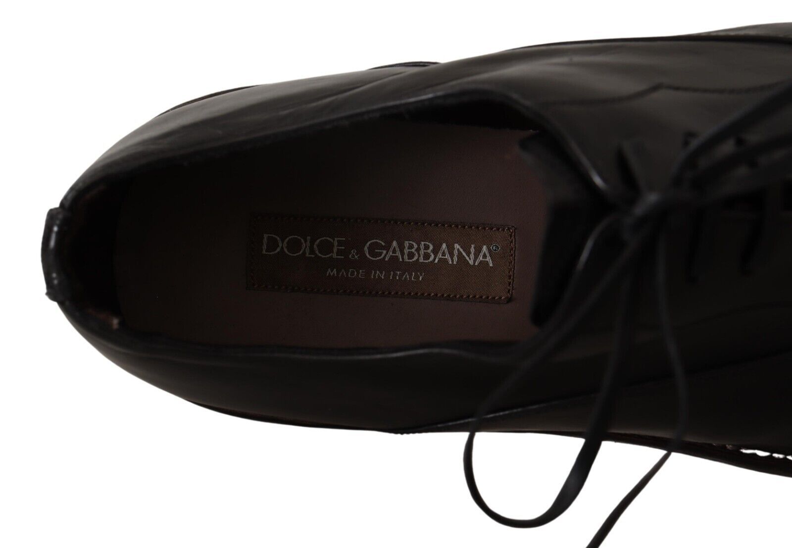 Dolce &amp; Gabbana Élégantes chaussures formelles Derby en cuir noir