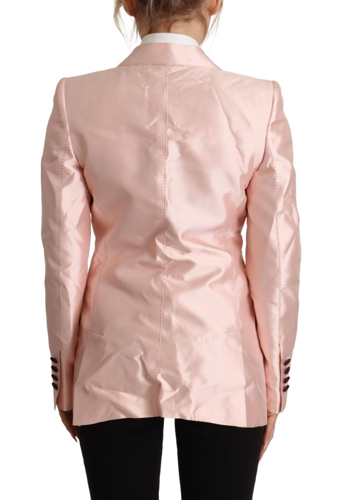 Dolce &amp; Gabbana Veste blazer élégante en soie rose