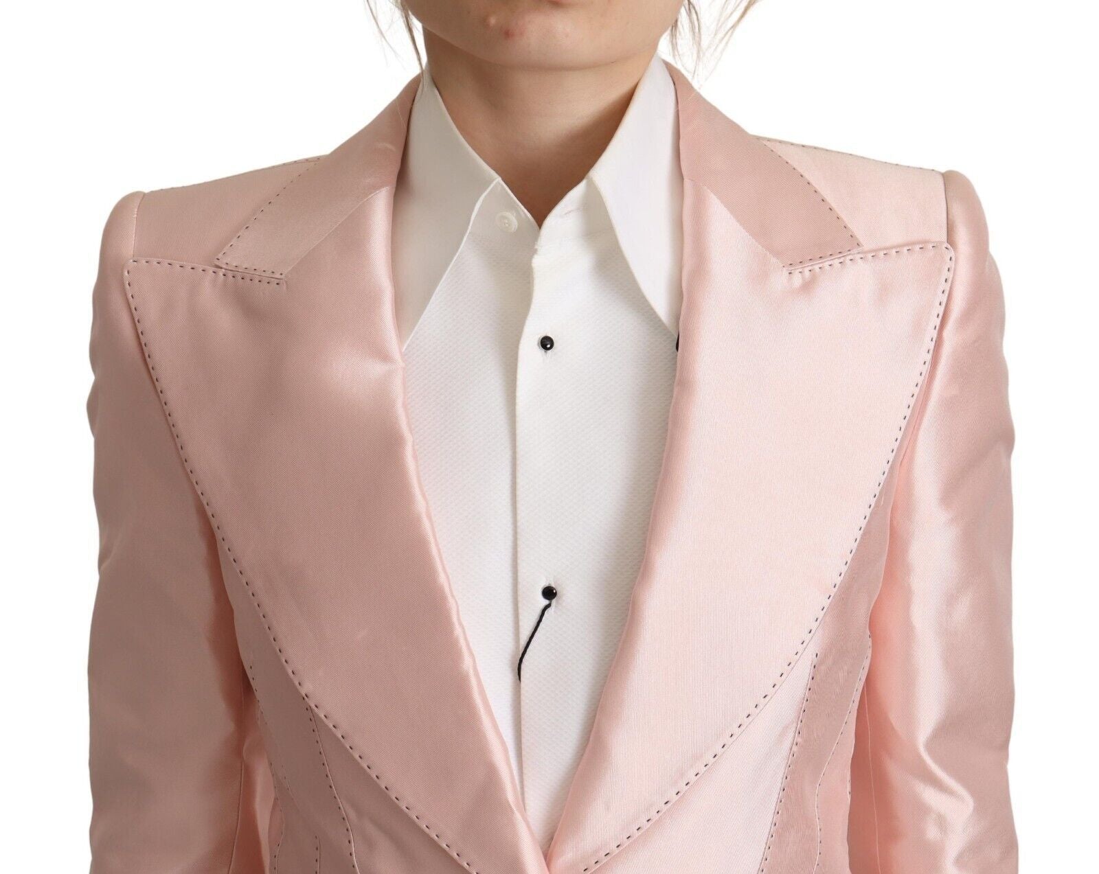 Dolce &amp; Gabbana Veste blazer élégante en soie rose