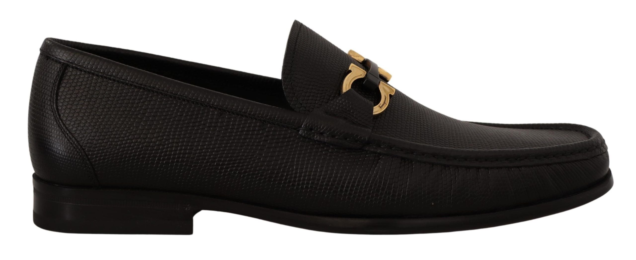 Salvatore Ferragamo Mocassins élégants en cuir de veau noir