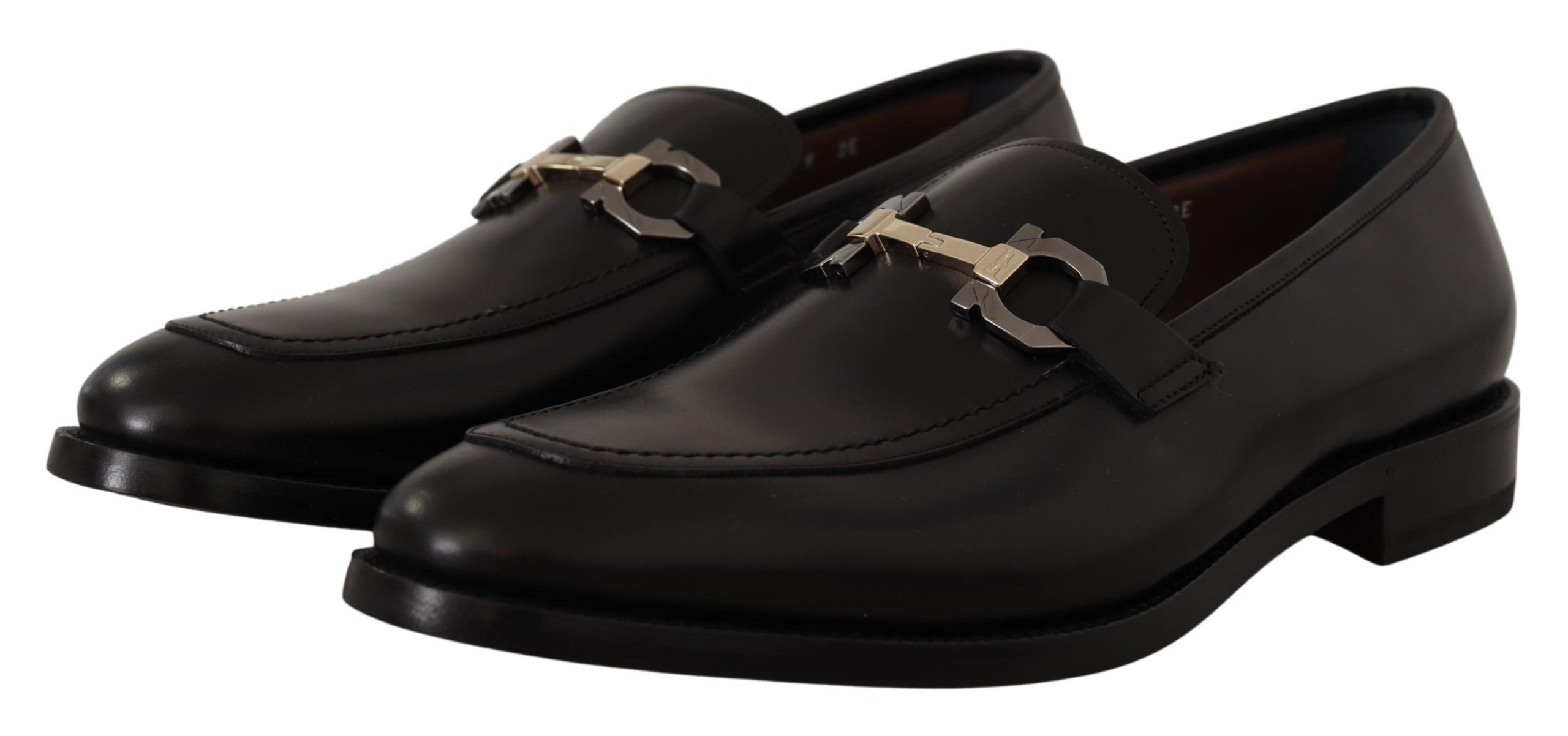 Salvatore Ferragamo Mocassins Gancio Bit en cuir noir Suave