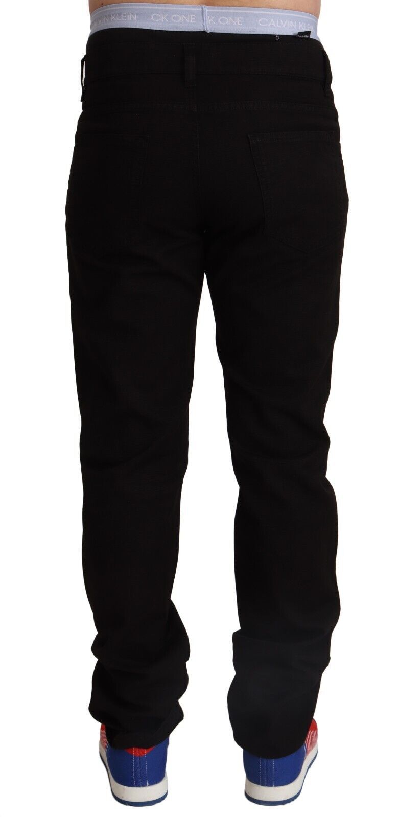 Dolce &amp; Gabbana Pantalon skinny élégant en coton noir