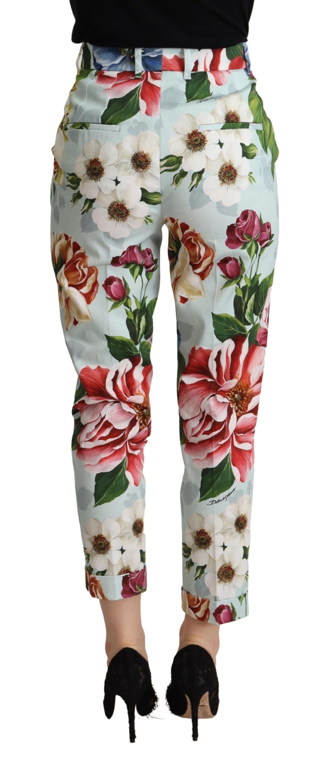 Dolce &amp; Gabbana rehausse votre chic avec un pantalon fuselé à fleurs