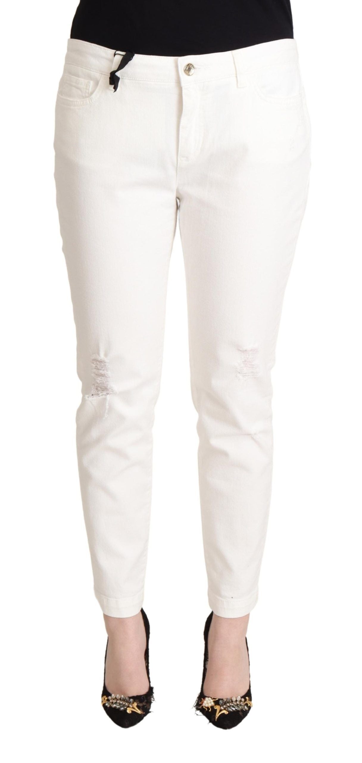 Dolce &amp; Gabbana Jean skinny blanc élégant