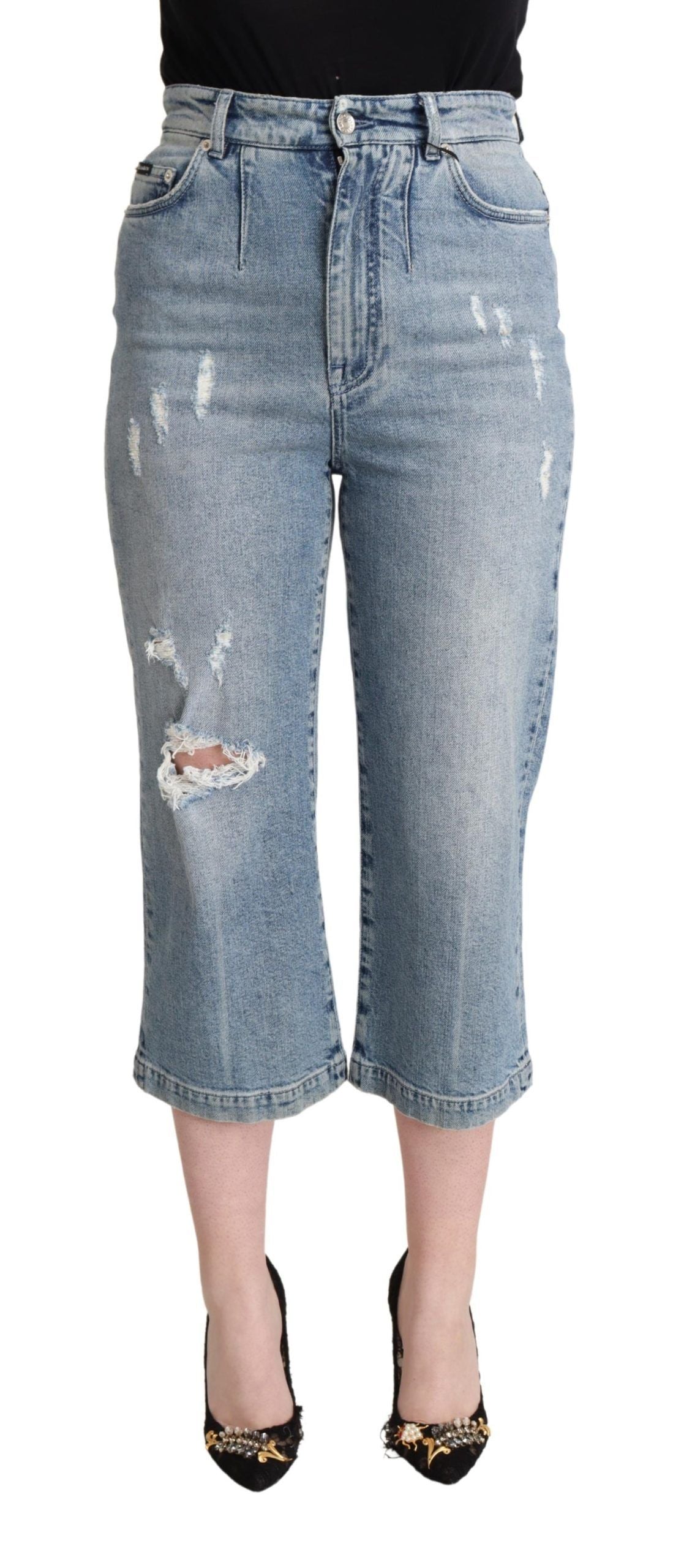 Dolce &amp; Gabbana Chic Jean Capri court en denim