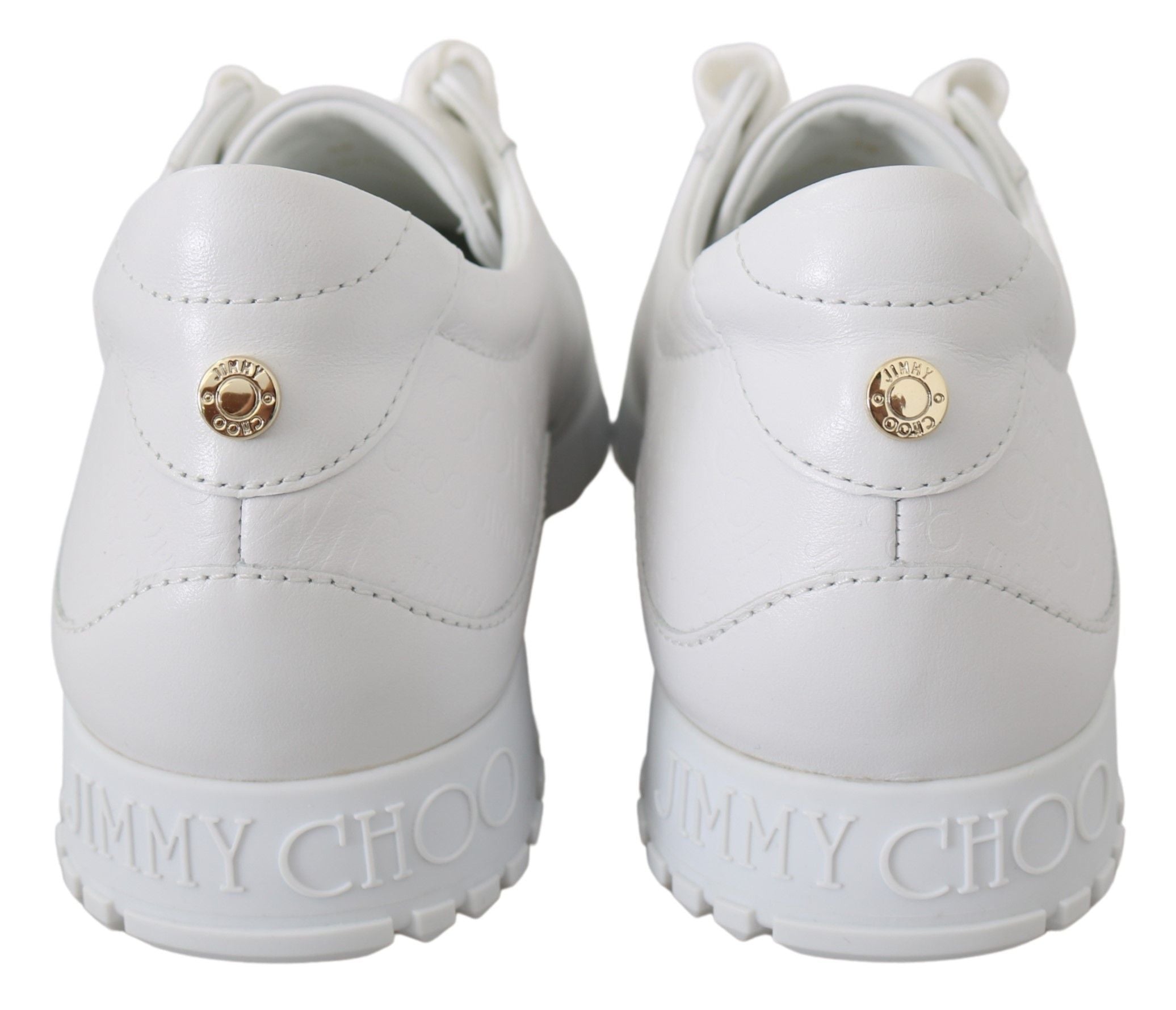 Jimmy Choo Baskets élégantes en cuir blanc