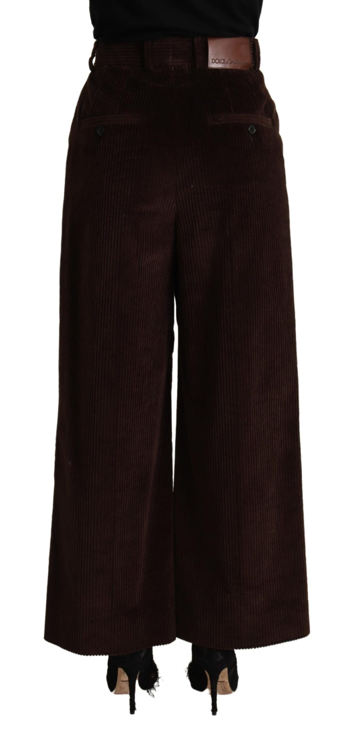 Dolce &amp; Gabbana Pantalon large taille haute élégant