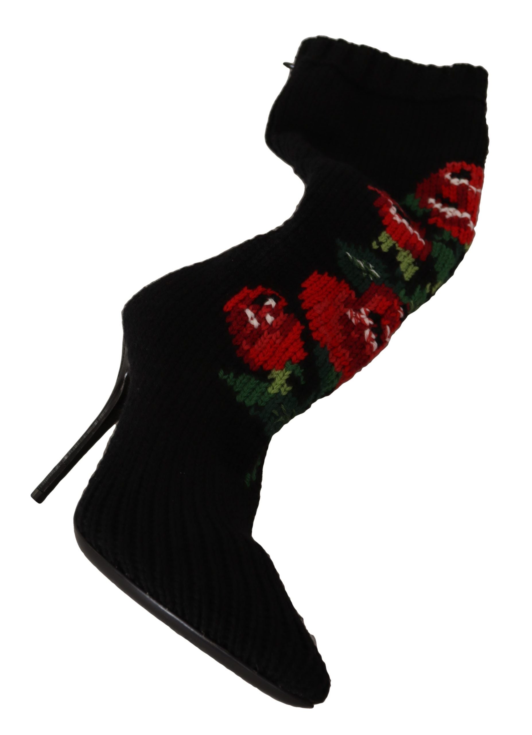 Dolce &amp; Gabbana Bottes chaussettes élégantes avec détail de roses rouges