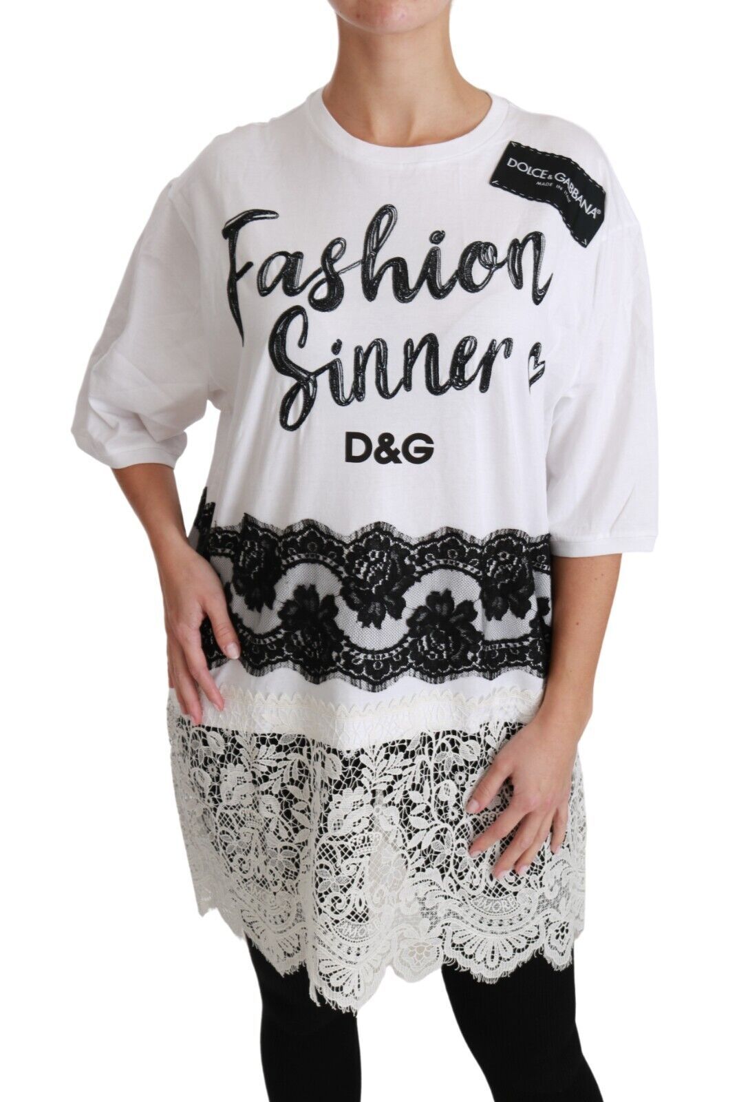 Dolce &amp; Gabbana Chic DG Fashion Sinners T-shirt surdimensionné