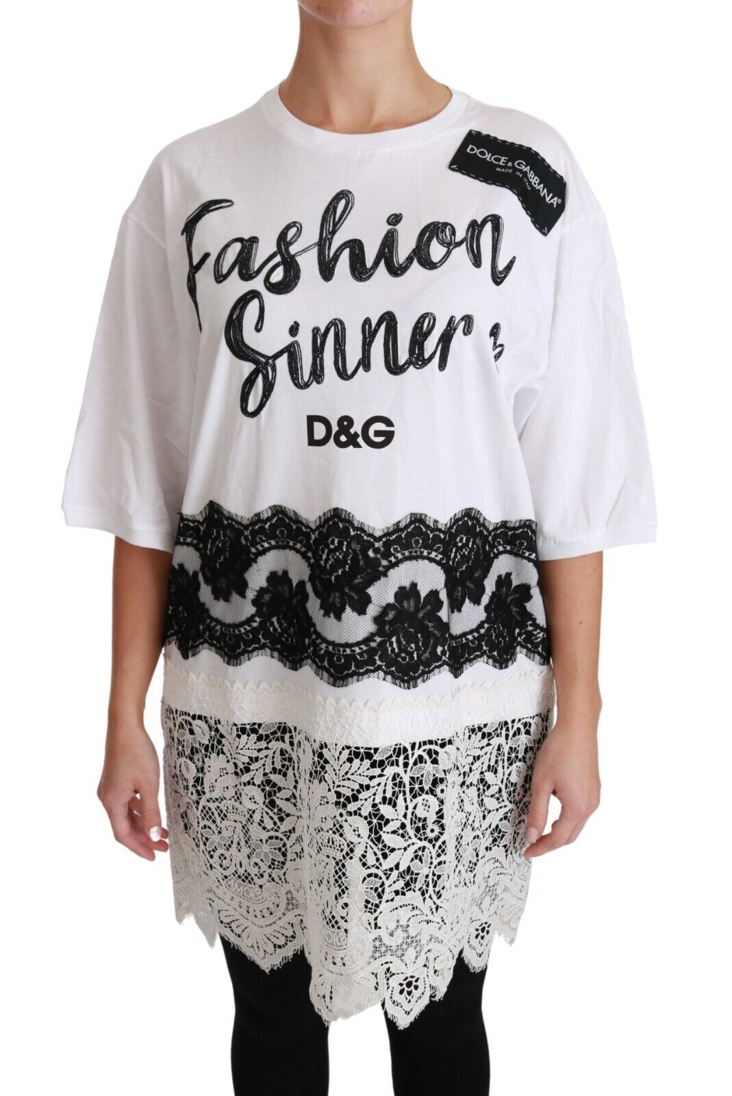 Dolce &amp; Gabbana Chic DG Fashion Sinners T-shirt surdimensionné