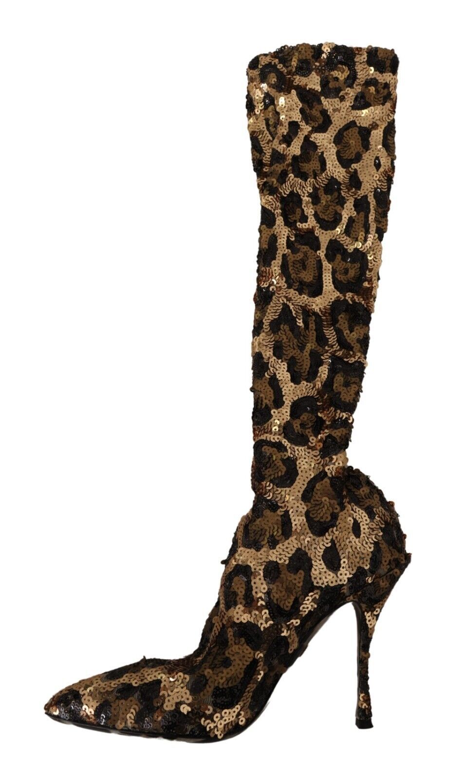 Dolce &amp; Gabbana Bottes hauteur genou élégantes à sequins léopard