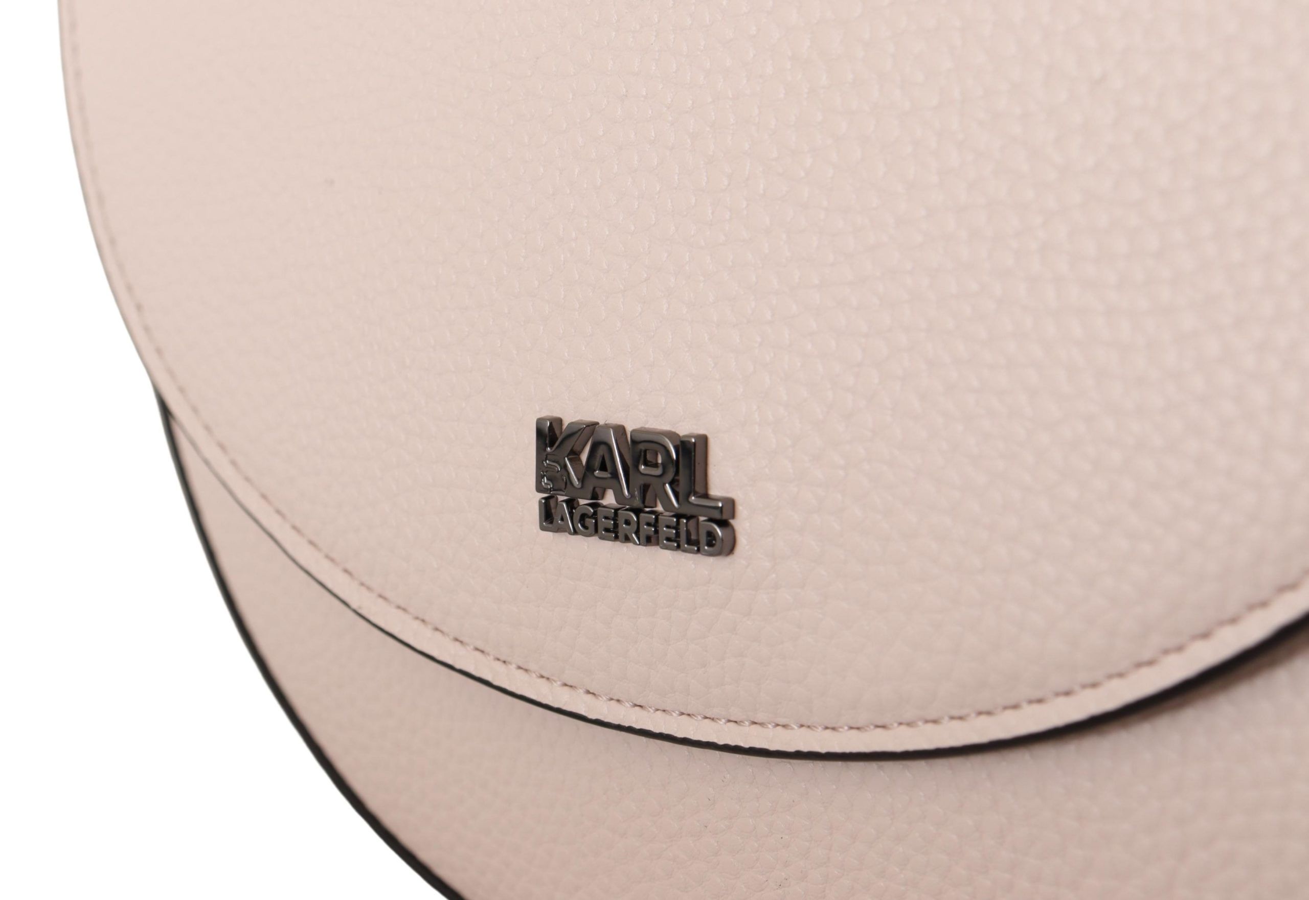 Karl Lagerfeld élégant sac à bandoulière en cuir rose clair mauve