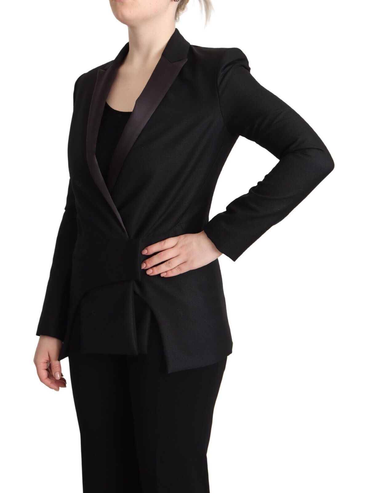 Costume National Blazer croisé noir élégant à double boutonnage