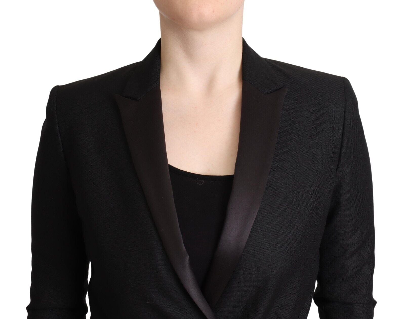 Costume National Blazer croisé noir élégant à double boutonnage