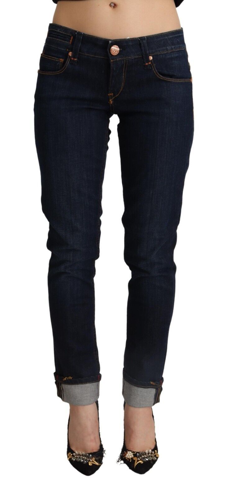 Acht Slim Fit Bleu Foncé Denim Elegance