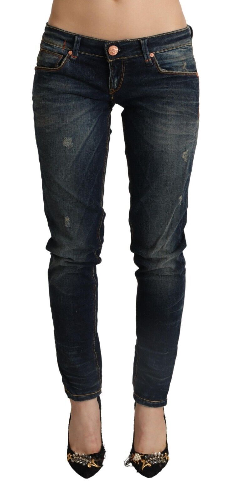 Acht Chic Bleu Foncé Slim Fit Denim pour les aficionados du style