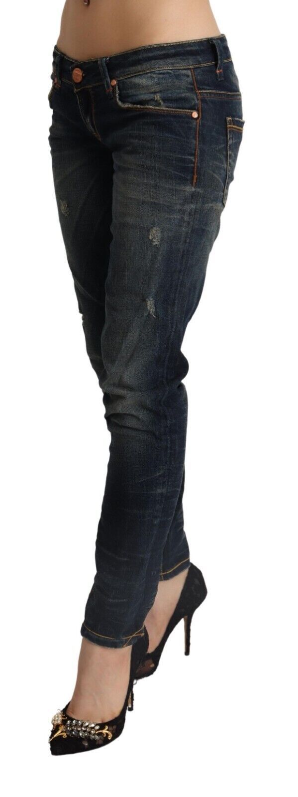 Acht Chic Bleu Foncé Slim Fit Denim pour les aficionados du style