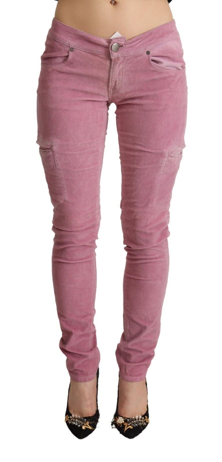 Jean skinny taille basse rose Acht Chic