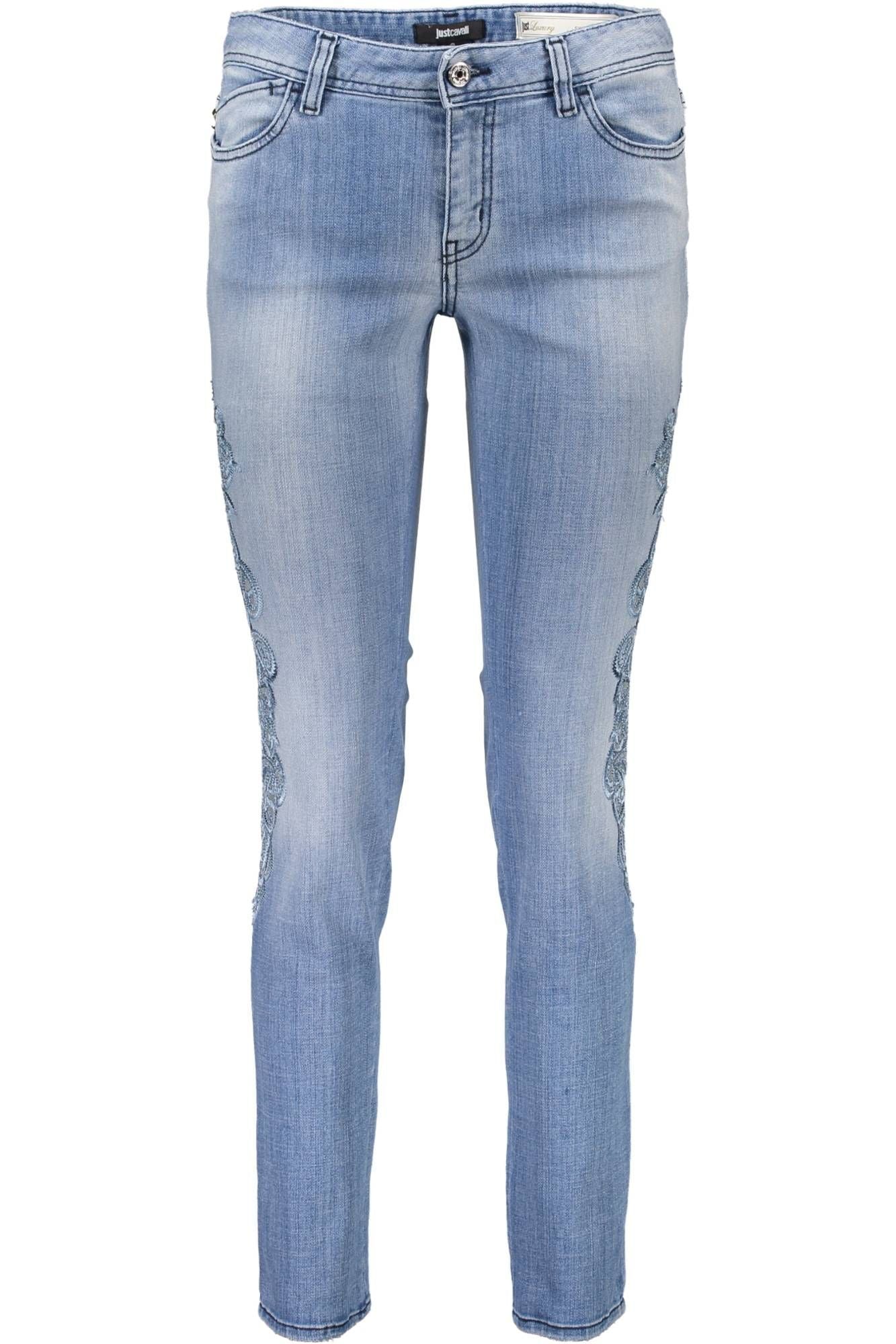 Just Cavalli Chic Denim brodé bleu clair